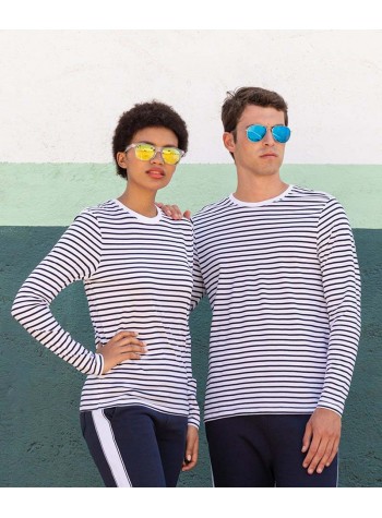SF Unisex long-sleeved striped T