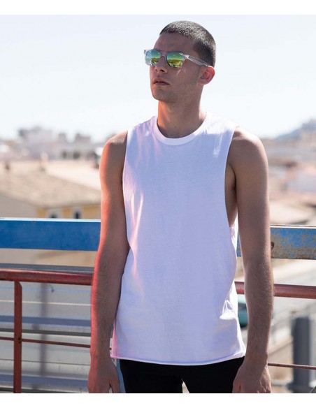 SF High neck slash armhole vest