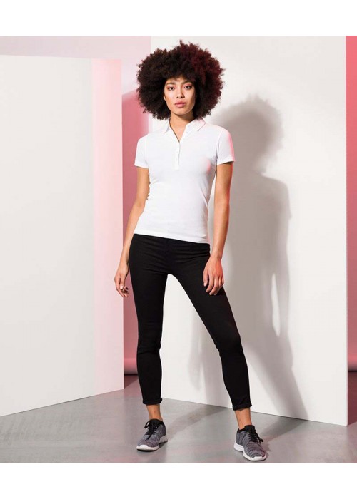 SF Women's short sleeve stretch polo