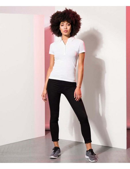 SF Women's short sleeve stretch polo