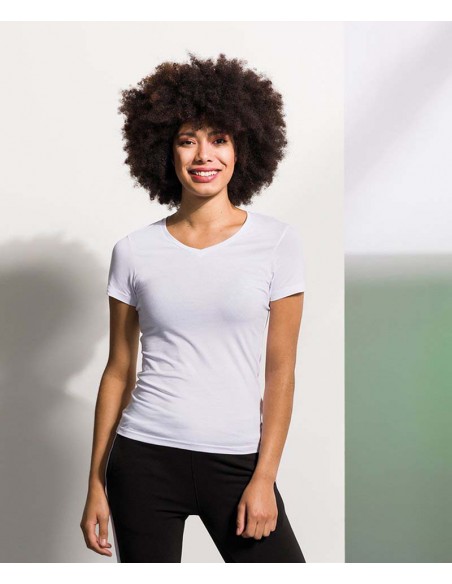 SF Feel good women's stretch v-neck t-shirt