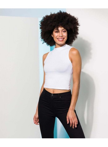 SF Women's high neck crop vest