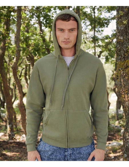 Fruit of the Loom Classic 80/20 hooded sweatshirt jacket