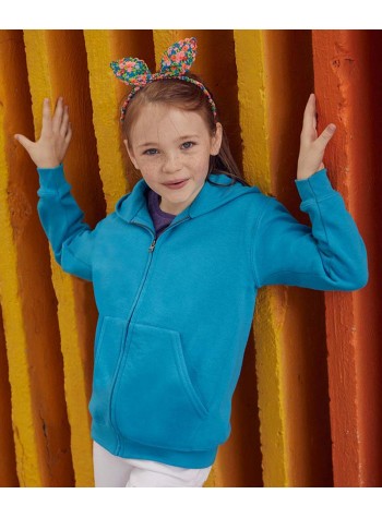 Fruit of the Loom Kids classic hooded sweatshirt jacket