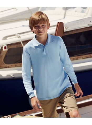 Fruit of the Loom Kids long sleeve 65/35 polo