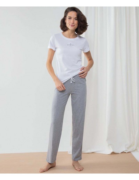 Towel City Women's long pant pyjama set (in a bag)
