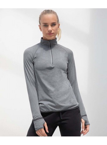 Tombo Women's long-sleeved ¼ zip top