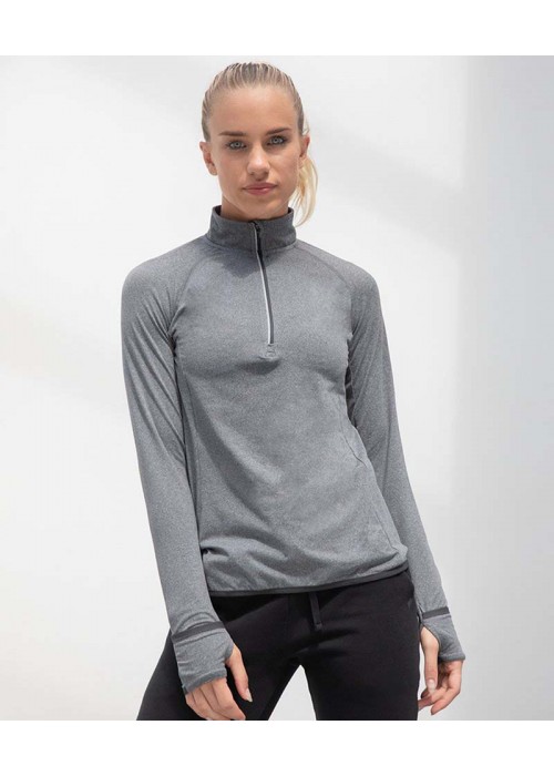 Tombo Women's long-sleeved ¼ zip top