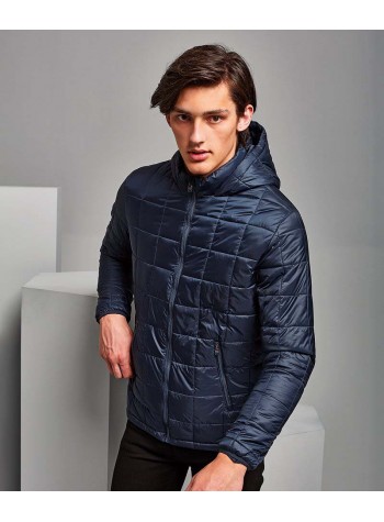 2786 Box quilt hooded jacket