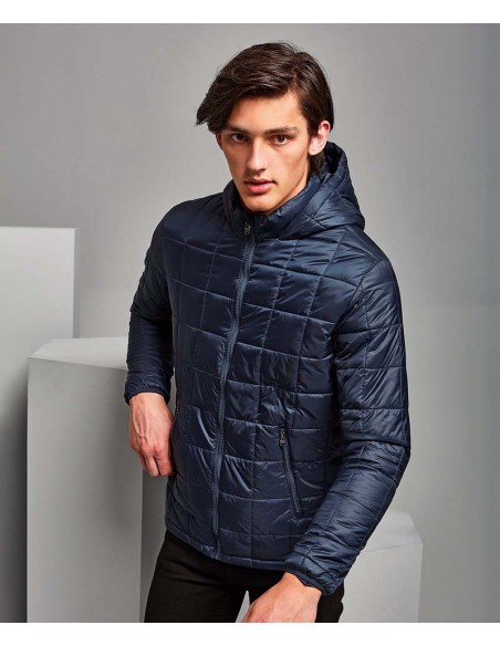 2786 Box quilt hooded jacket