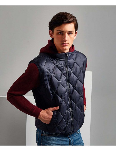 2786 Diamond pane padded gilet