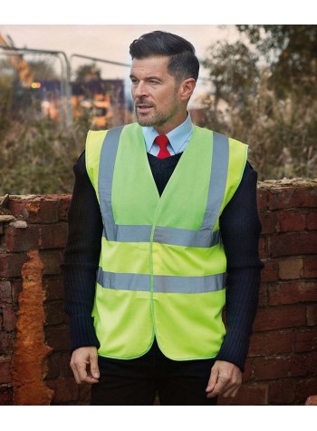 Yoko Hi-vis 2-band-and-braces waistcoat (HVW100)