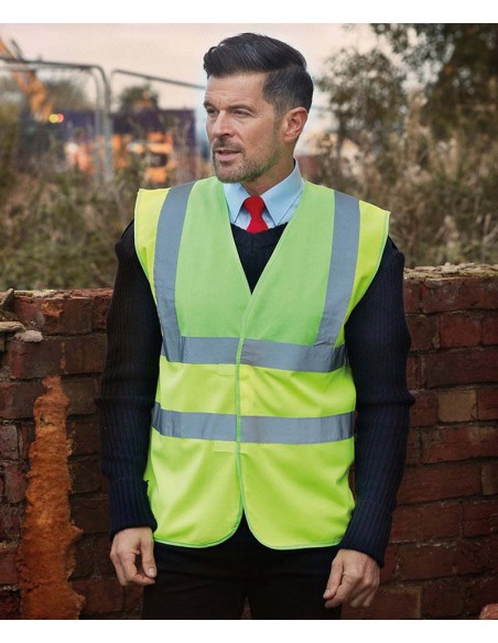 Yoko Hi-vis 2-band-and-braces waistcoat (HVW100)