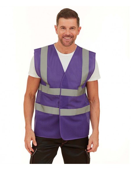 Yoko Top cool open mesh 2-band-and-braces waistcoat (HVW120)