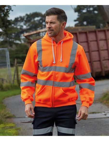 Yoko Hi-vis zip hoodie (HVK07)