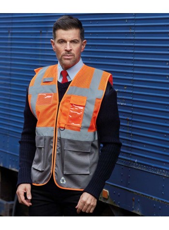 Yoko Hi-vis top cool open-mesh executive waistcoat (HVW820)