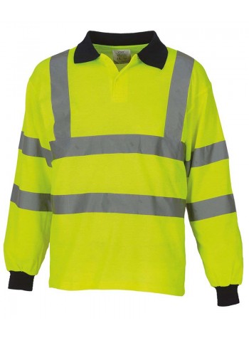 Yoko Hi-vis long sleeve polo (HVJ310)