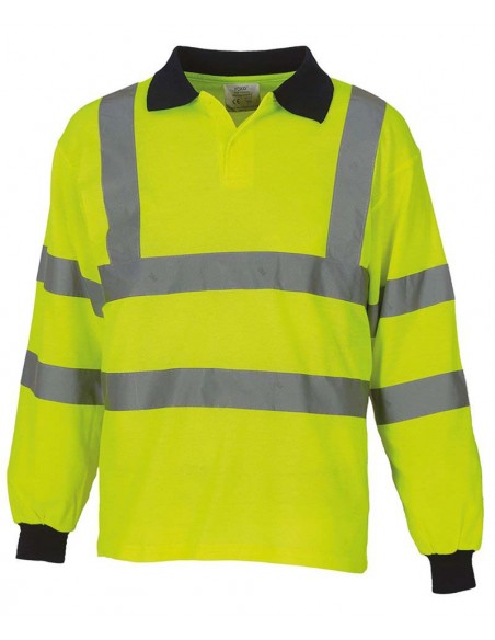 Yoko Hi-vis long sleeve polo (HVJ310)