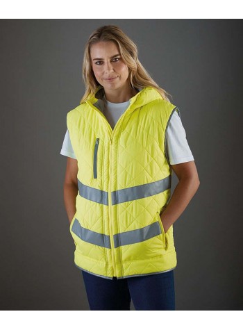 Yoko Hi-vis Kensington hooded gilet (HV007)