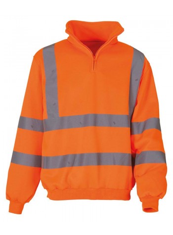 Yoko Hi-vis ¼ zip sweatshirt (HVK06)
