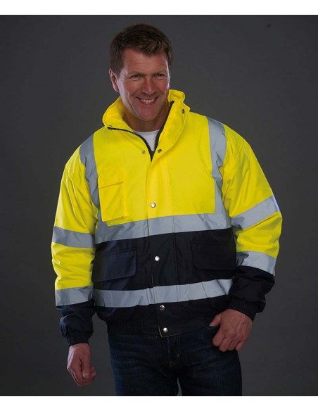 Yoko Hi-vis two-tone bomber jacket (HVP218)