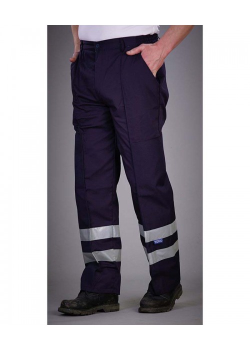 Yoko Reflective polycotton ballistic trousers...