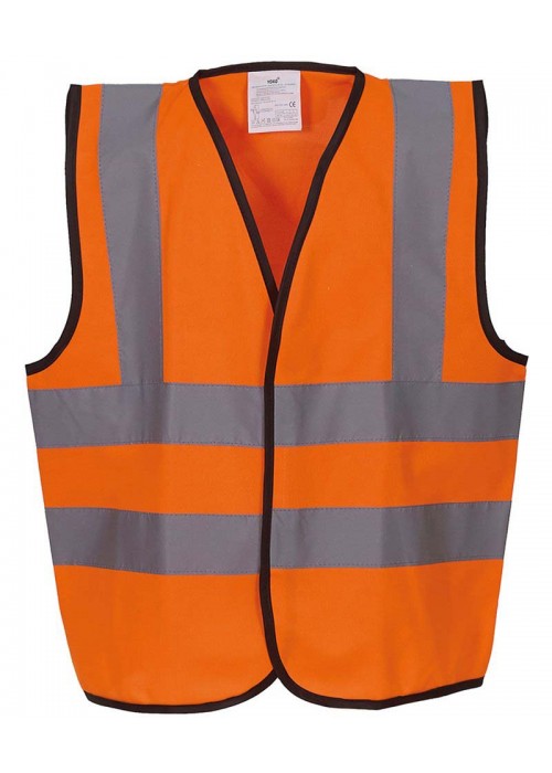 Yoko Kids hi-vis 2 b&b waistcoat (HVW100CH)