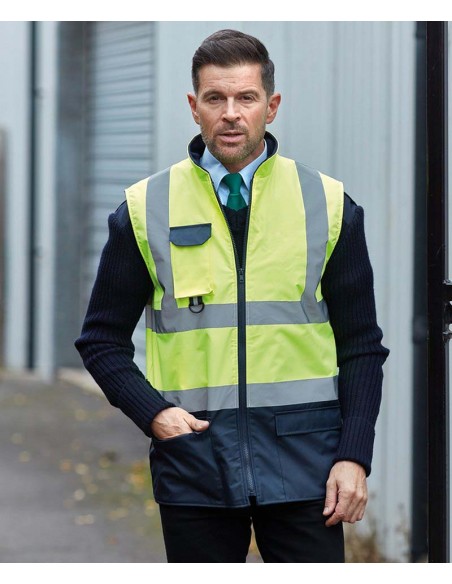 Yoko Hi-vis padded bodywarmer (HV005)