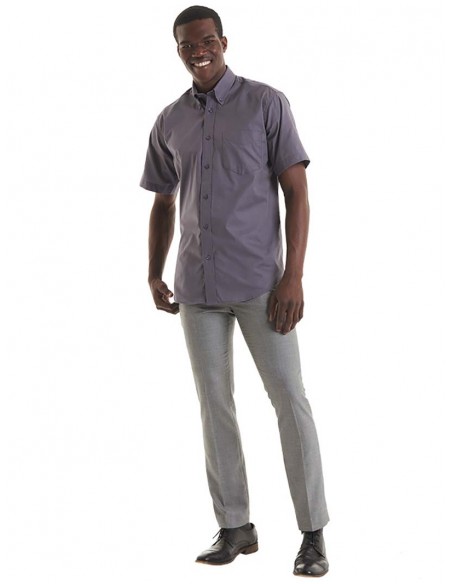 Uneek Clothing Mens pinpoint oxford half sleeve shirt