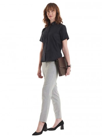 Uneek Clothing Ladies pinpoint oxford half sleeve shirt