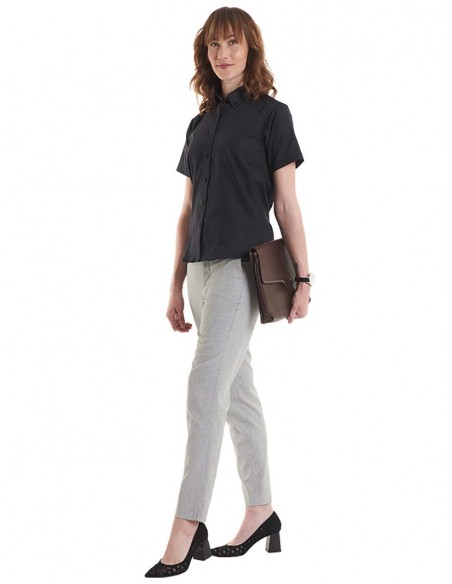 Uneek Clothing Ladies pinpoint oxford half sleeve shirt