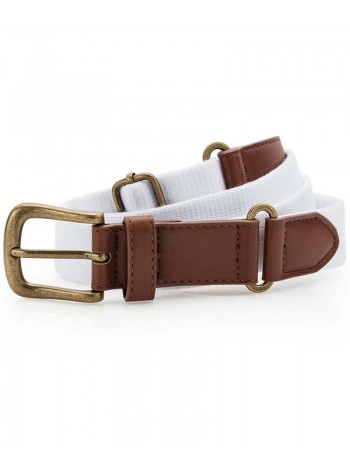 Asquith & Fox Faux leather and canvas belt