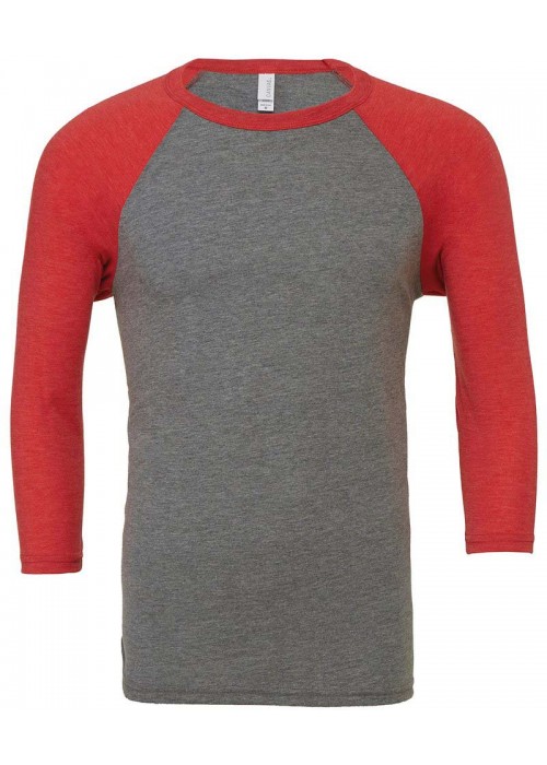 Bella+Canvas Unisex triblend ¾ sleeve baseball...