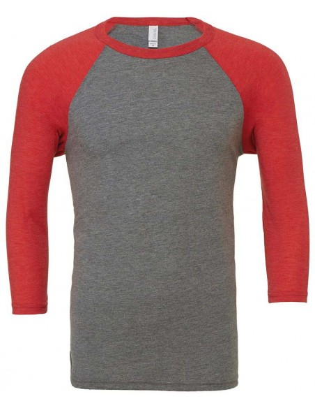 Bella+Canvas Unisex triblend ¾ sleeve baseball t-shirt