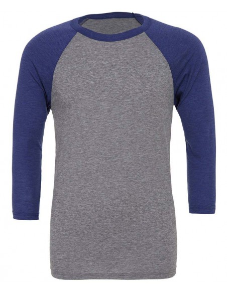 Bella+Canvas Unisex triblend ¾ sleeve baseball t-shirt