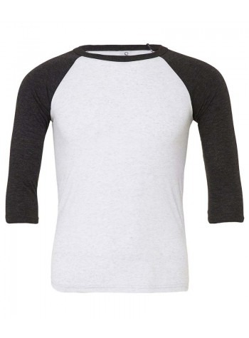 Bella+Canvas Unisex triblend ¾ sleeve baseball t-shirt