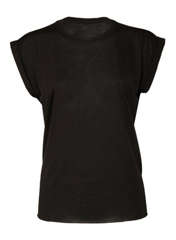 Bella+Canvas Women's Flowy Muscle Tee with Rolled Cuff 2