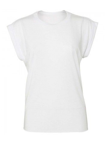 Bella+Canvas Women's Flowy Muscle Tee with Rolled Cuff