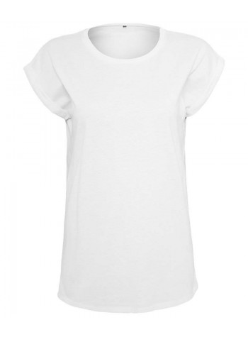 Build Your Brand Women's extended shoulder tee