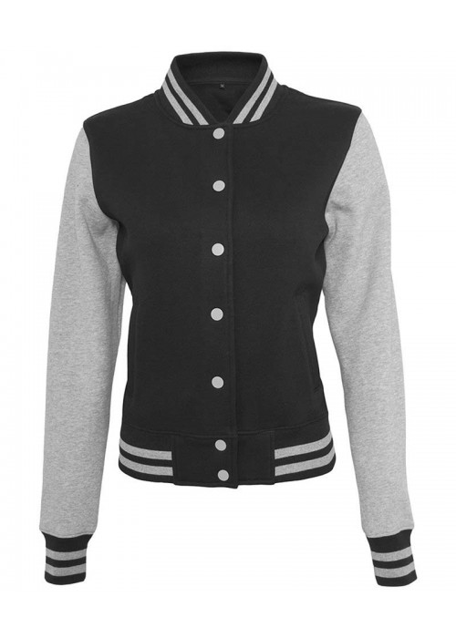 Build Your Brand Women's sweat college jacket