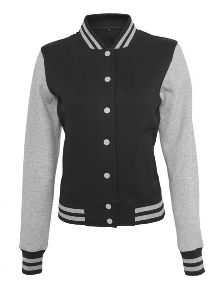 Build Your Brand Women's sweat college jacket