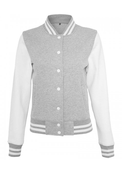 Build Your Brand Women's sweat college jacket