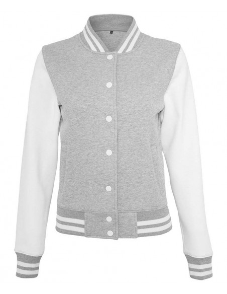 Build Your Brand Women's sweat college jacket