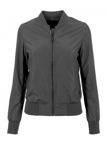 Build Your Brand Women's nylon bomber jacket 2