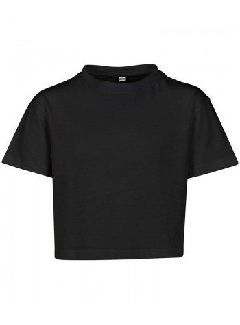 Build Your Brand Girls cropped Jersey tee 2