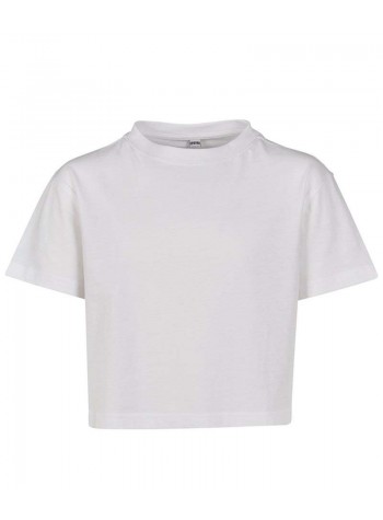 Build Your Brand Girls cropped Jersey tee