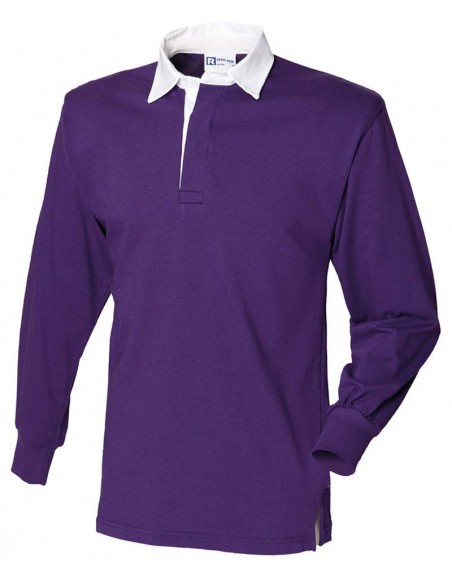 Front Row Long sleeve plain rugby shirt