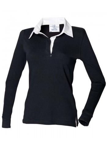 Front Row Women's long sleeve plain rugby shirt 2