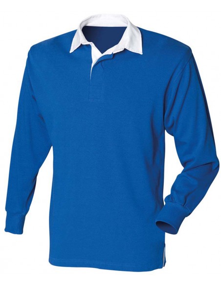 Front Row Kids long sleeve plain rugby shirt