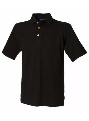 Henbury Classic cotton piqué polo with stand-up collar 2